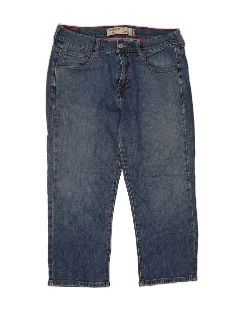LEVI'S Womens 515 Stretch Capri Jeans US 10 Large W34 L22 Blue Cotton Vintage Levi's and Second-Hand Levi's from Messina Hembry 