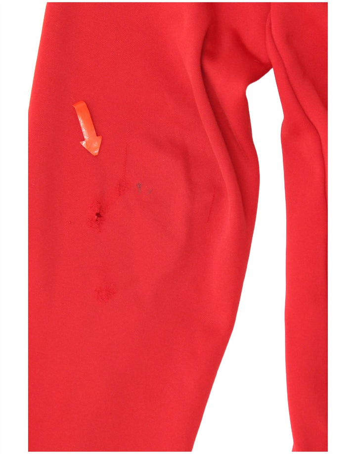 Nike Boys Dri Fit Hoodie Jumper 12-13 Years Large Red Polyester