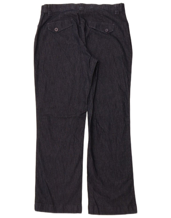 LEE Womens High Waist Straight Jeans US 12 Large W32 L30 Navy Blue Cotton