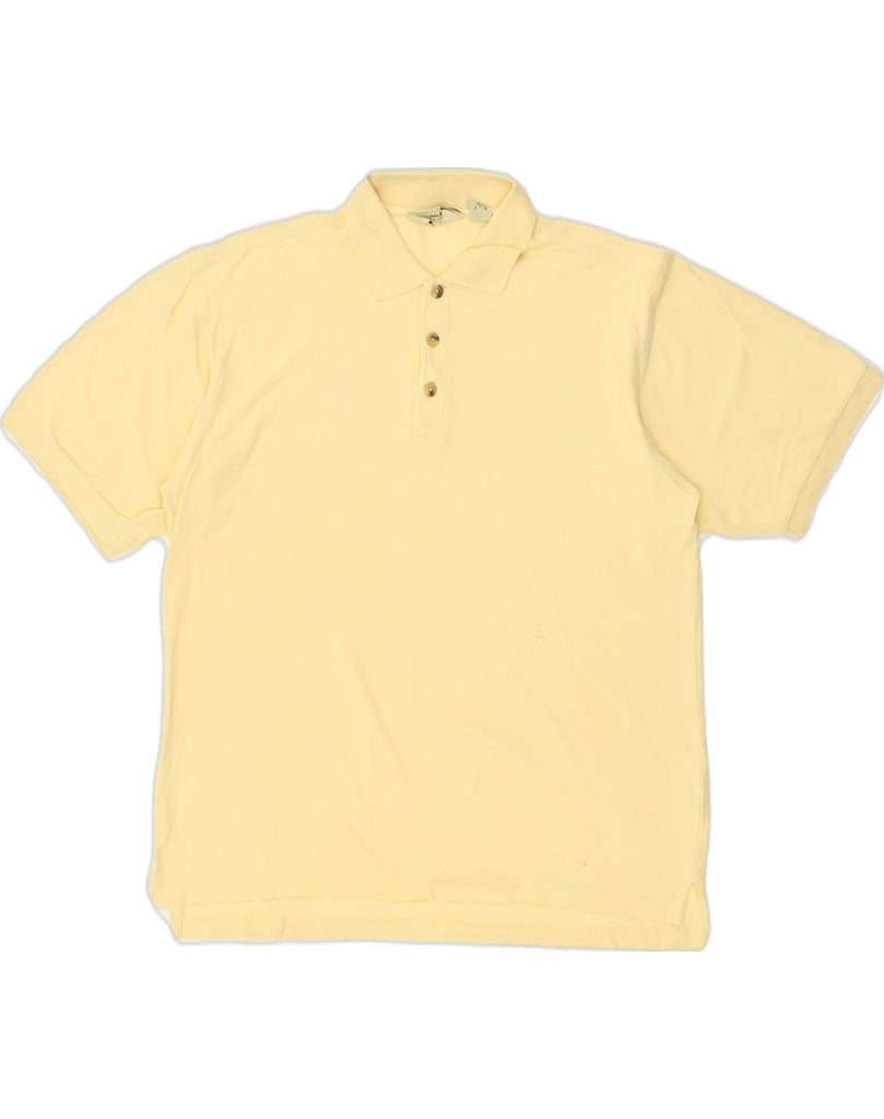 EDDIE BAUER Mens Polo Shirt Small Yellow Cotton | Vintage Eddie Bauer | Thrift | Second-Hand Eddie Bauer | Used Clothing | Messina Hembry 