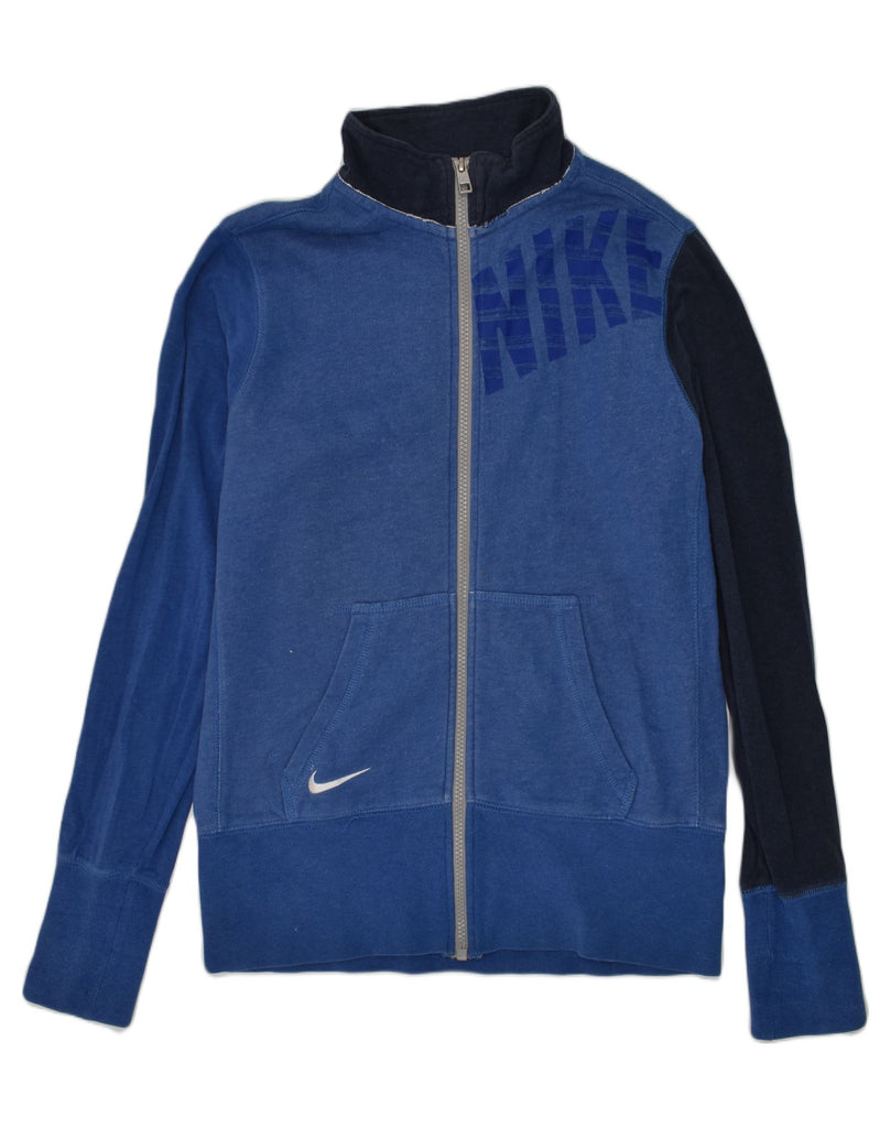 NIKE Boys Graphic Tracksuit Top Jacket 13-14 Years XL Blue Colourblock | Vintage Nike | Thrift | Second-Hand Nike | Used Clothing | Messina Hembry 