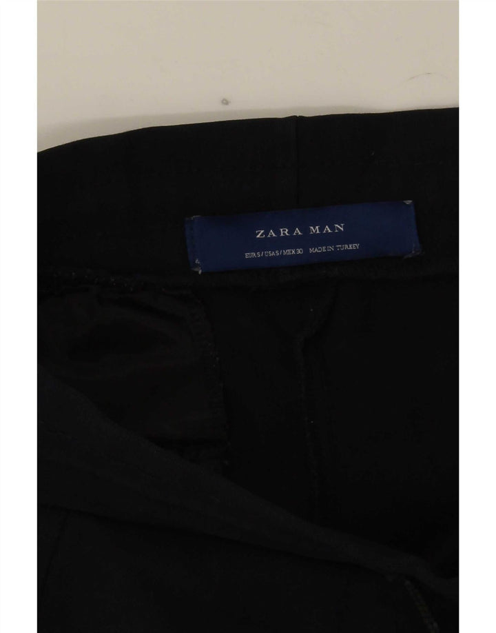 Zara Mens Tracksuit Trousers Joggers Small Navy Blue Colourblock