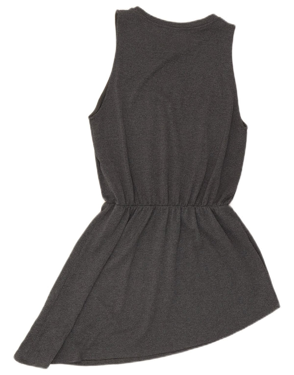 Zara Womens Trafaluc Sleeveless Asymmetrical Dress UK 10 Small Grey