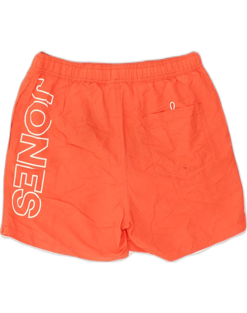 JACK & JONES Womens Graphic Sport Shorts UK 10 Small Orange Polyester | Vintage Jack & Jones | Thrift | Second-Hand Jack & Jones | Used Clothing | Messina Hembry 