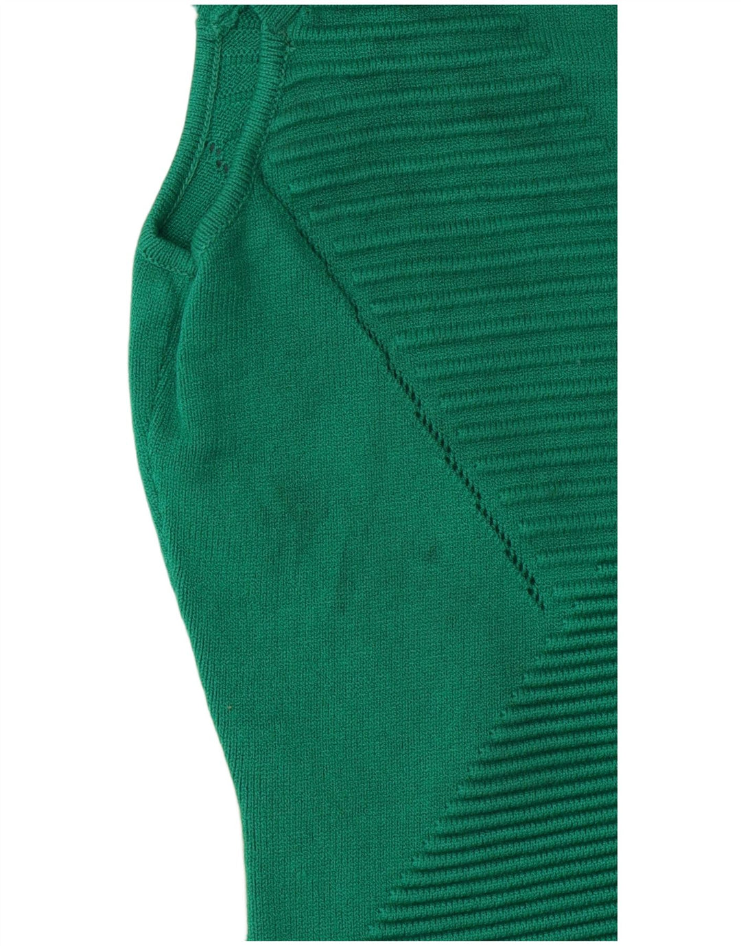 KAREN MILLEN Womens Bodycon Dress UK 16 Large Green Chevron Viscose