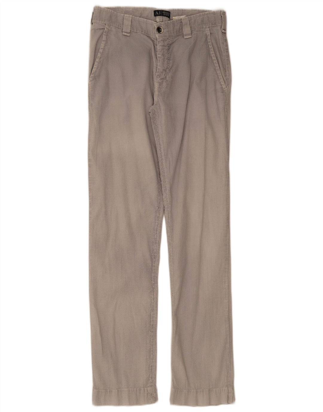 Armani Mens Straight Chino Trousers EU 46 Small W30 L32 Grey