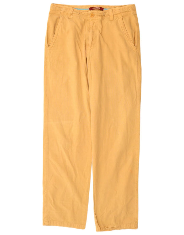Carrera Mens Straight Chino Trousers IT 46 Small W31 L32 Yellow Cotton