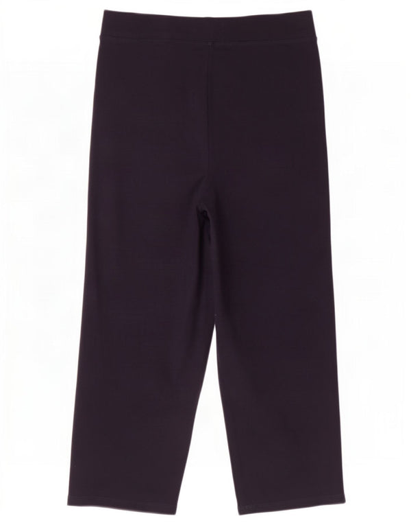Marks & Spencer Womens Crop Tracksuit Trousers UK 12 Medium Navy Blue