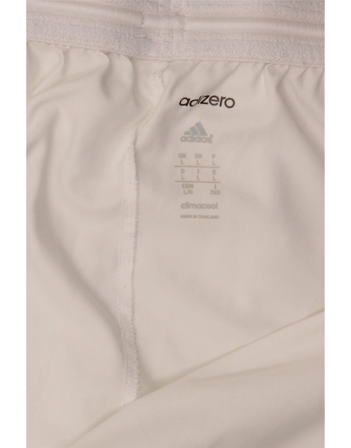 ADIDAS Mens Adizero Sport Shorts Large White Colourblock