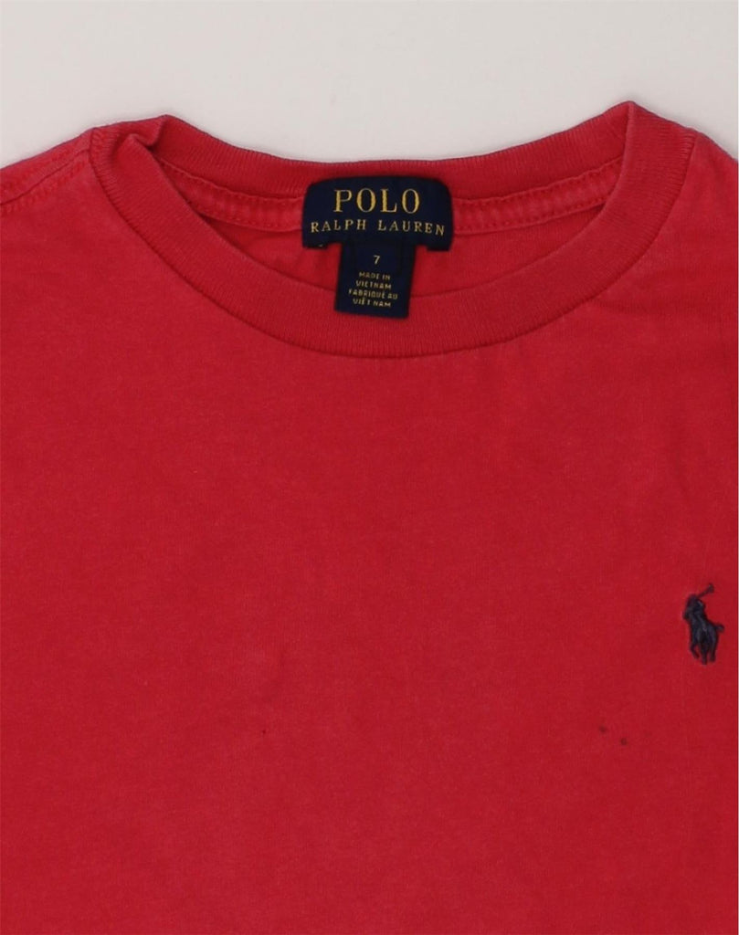 POLO RALPH LAUREN Boys T-Shirt Top 6-7 Years Red Cotton | Vintage Polo Ralph Lauren | Thrift | Second-Hand Polo Ralph Lauren | Used Clothing | Messina Hembry 