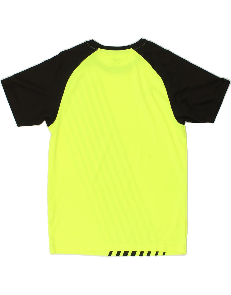 PUMA Boys Graphic T-Shirt Top 11-12 Years Yellow Colourblock | Vintage Puma | Thrift | Second-Hand Puma | Used Clothing | Messina Hembry 