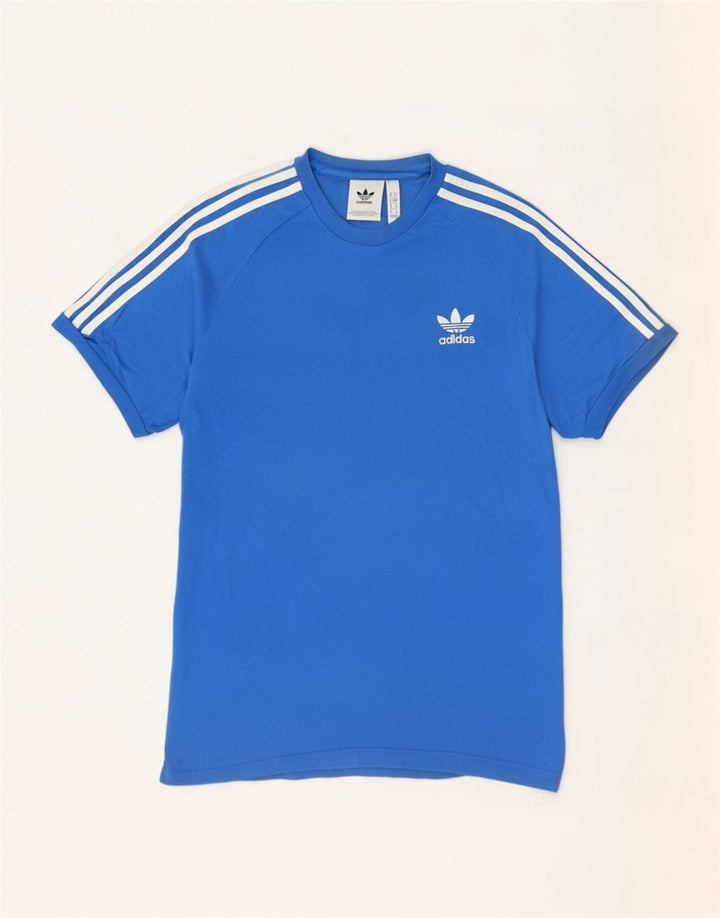 Adidas Mens T-Shirt Top Medium Blue Cotton
