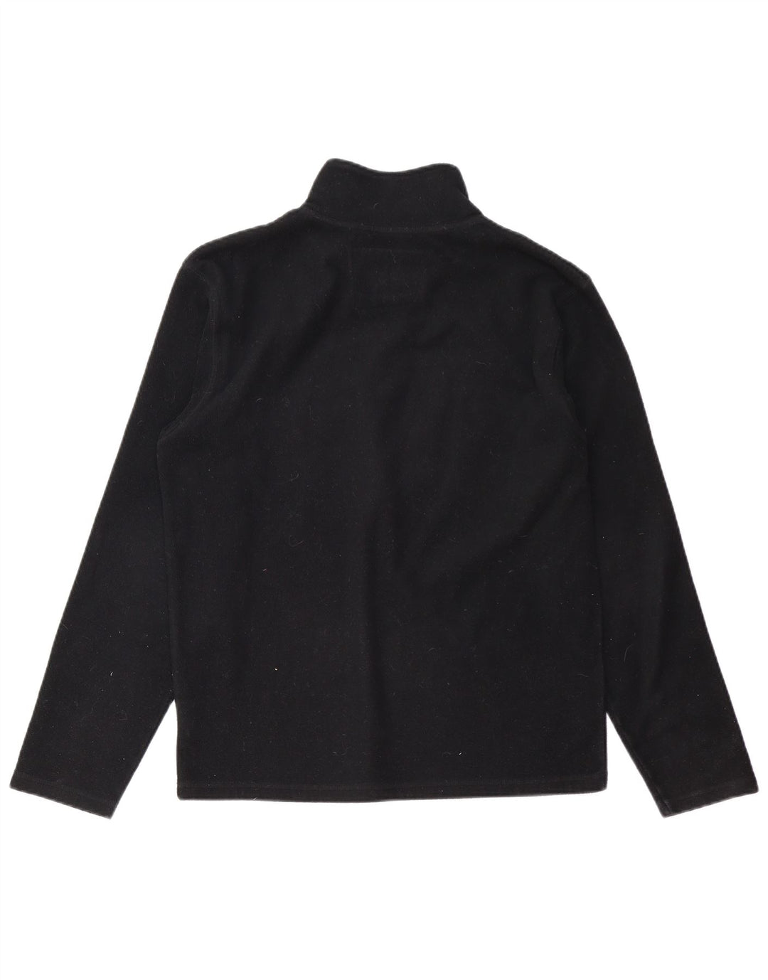 BILLABONG Mens Graphic Zip Neck Fleece Jumper Small Black Polyester