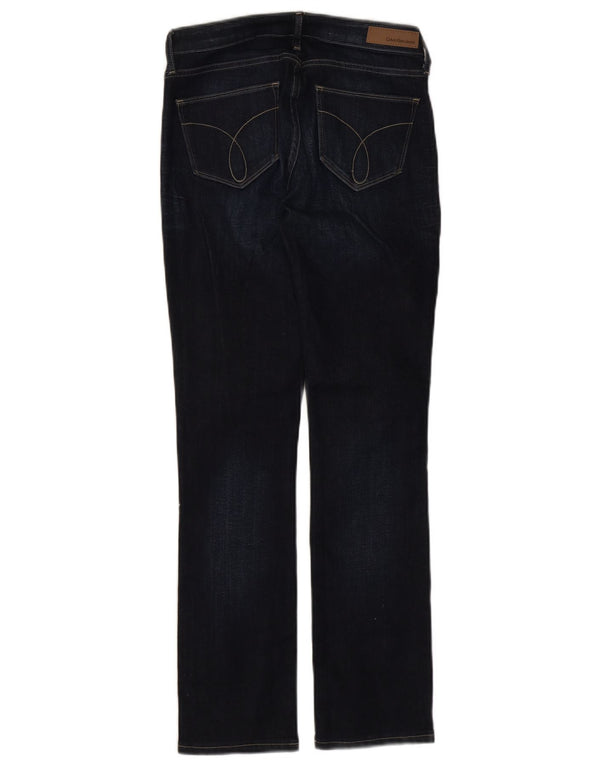 Calvin Klein Womens Straight Jeans W25 L30 Navy Blue Cotton