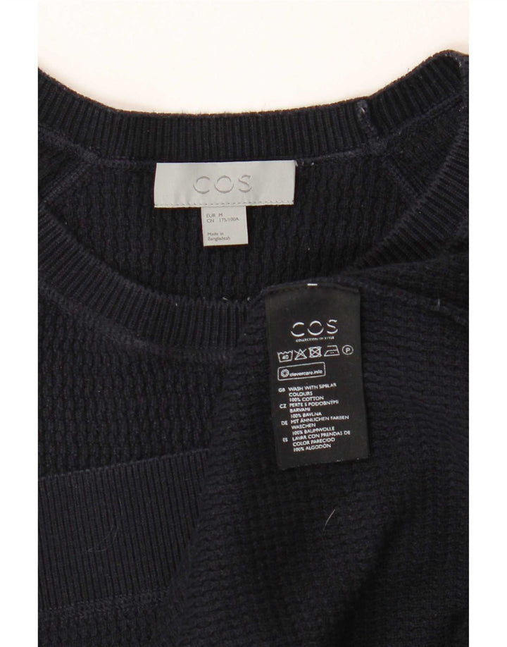 Cos Mens T-Shirt Top Medium Navy Blue Cotton