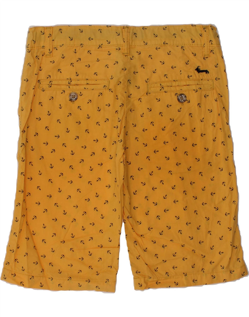 HARMONT & BLAINE Boys Abstract Pattern Chino Shorts 9-10 Years W26 Yellow | Vintage Harmont & Blaine | Thrift | Second-Hand Harmont & Blaine | Used Clothing | Messina Hembry 