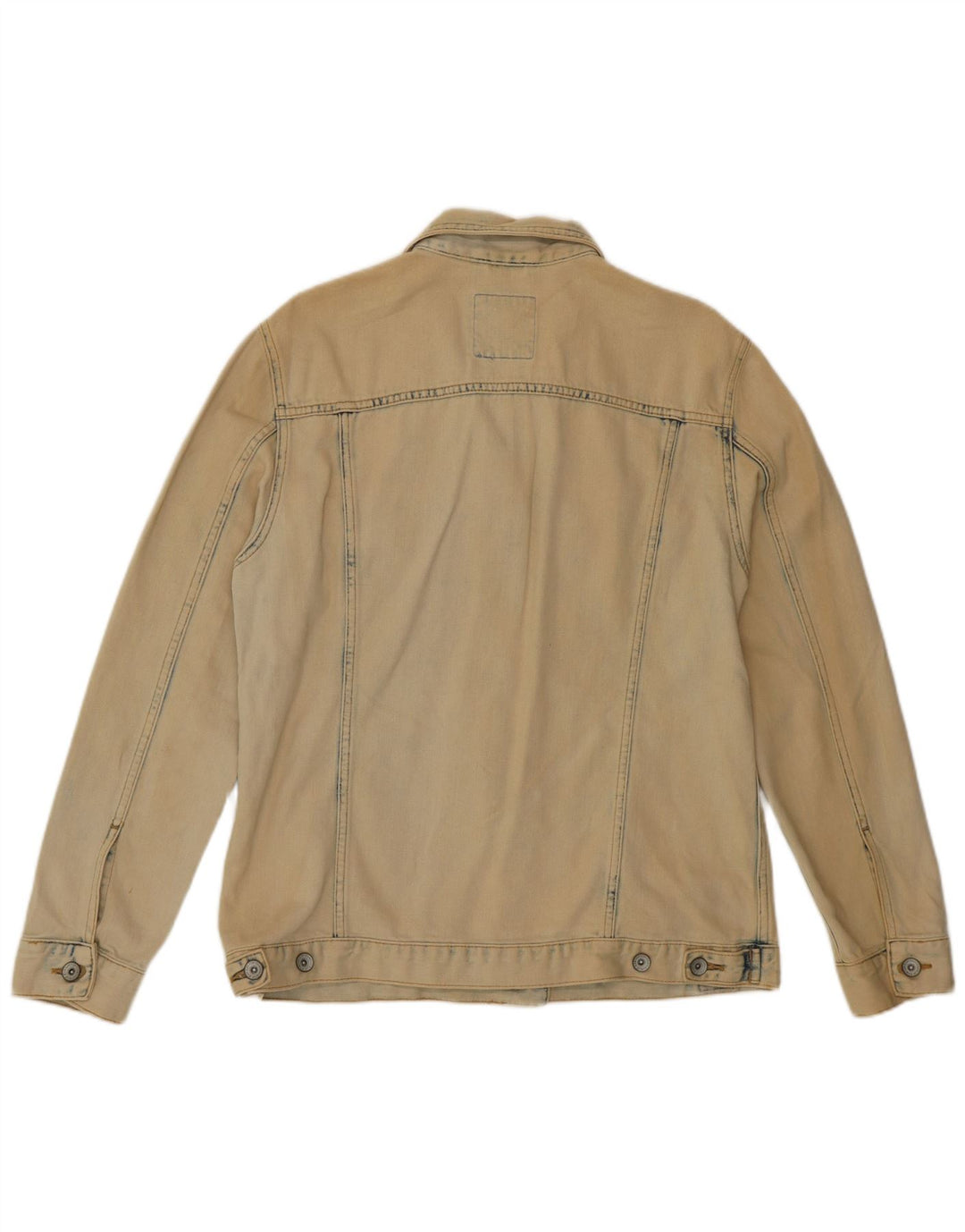 SUPERDRY Womens Denim Jacket UK 10 Small Beige Cotton