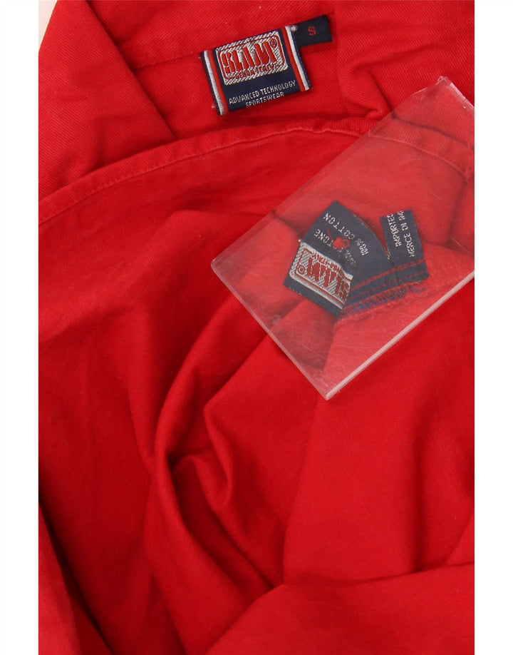 SLAM Mens Pullover Shirt Small Red Cotton