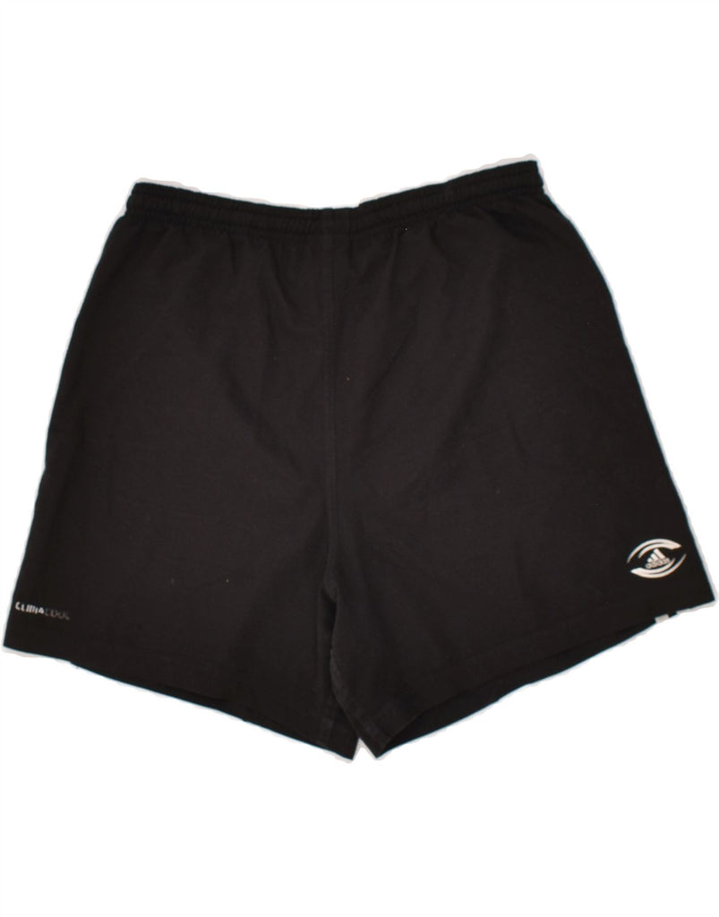 ADIDAS Boys AS Rugby Milano Graphic Sport Shorts 13-14 Years Black | Vintage Adidas | Thrift | Second-Hand Adidas | Used Clothing | Messina Hembry 