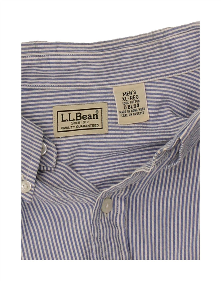 L.L.BEAN Mens Shirt XL Blue Pinstripe Cotton Vintage L.L.Bean and Second-Hand L.L.Bean from Messina Hembry 