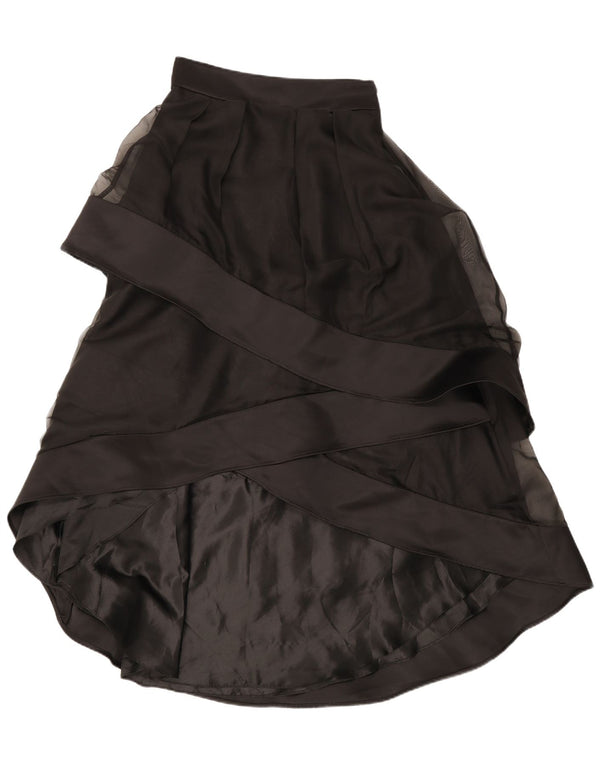 Coast Womens Asymmetric Tiered Skirt UK 10 Small W26 Black