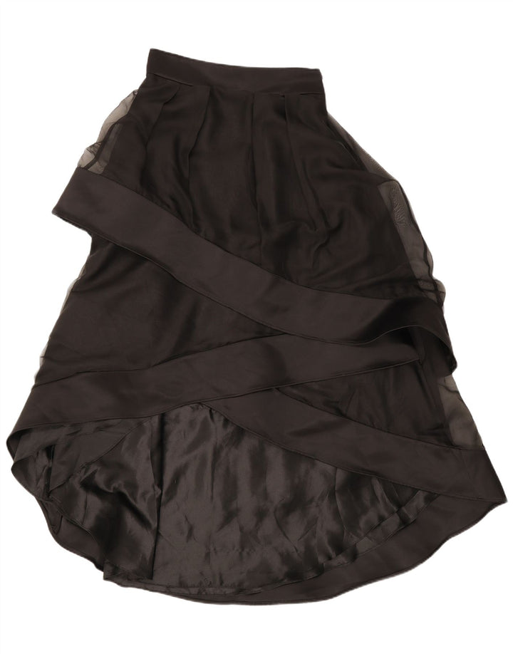 Coast Womens Asymmetric Tiered Skirt UK 10 Small W26 Black