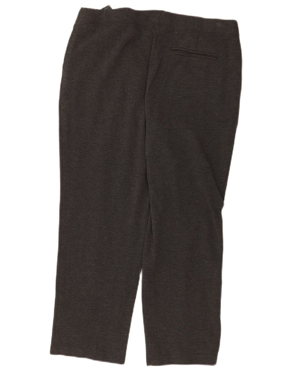 Marks & Spencer Womens Tapered Chino Trousers UK 14 Large W34 L24 Grey