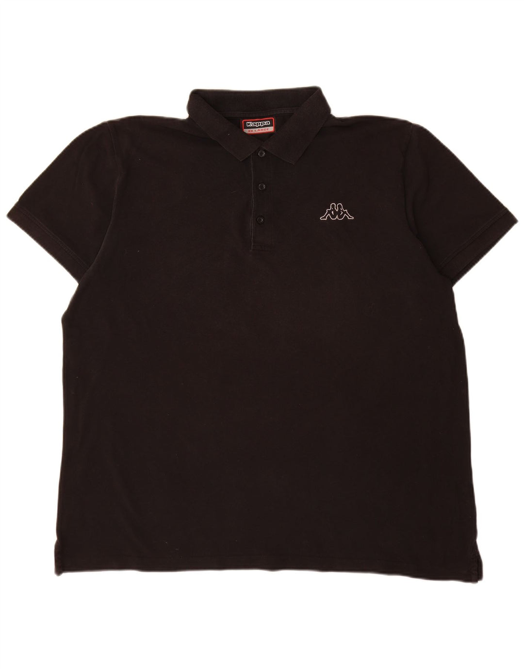 KAPPA Mens Polo Shirt 2XL Black Cotton