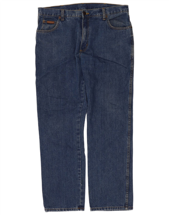 Wrangler Mens Texas Regular Straight Jeans W36 L30 Blue Cotton
