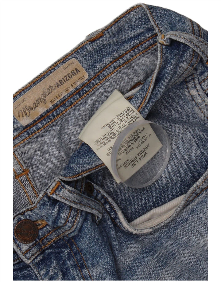 Wrangler Mens Distressed Denim Shorts W34 Large Blue Cotton