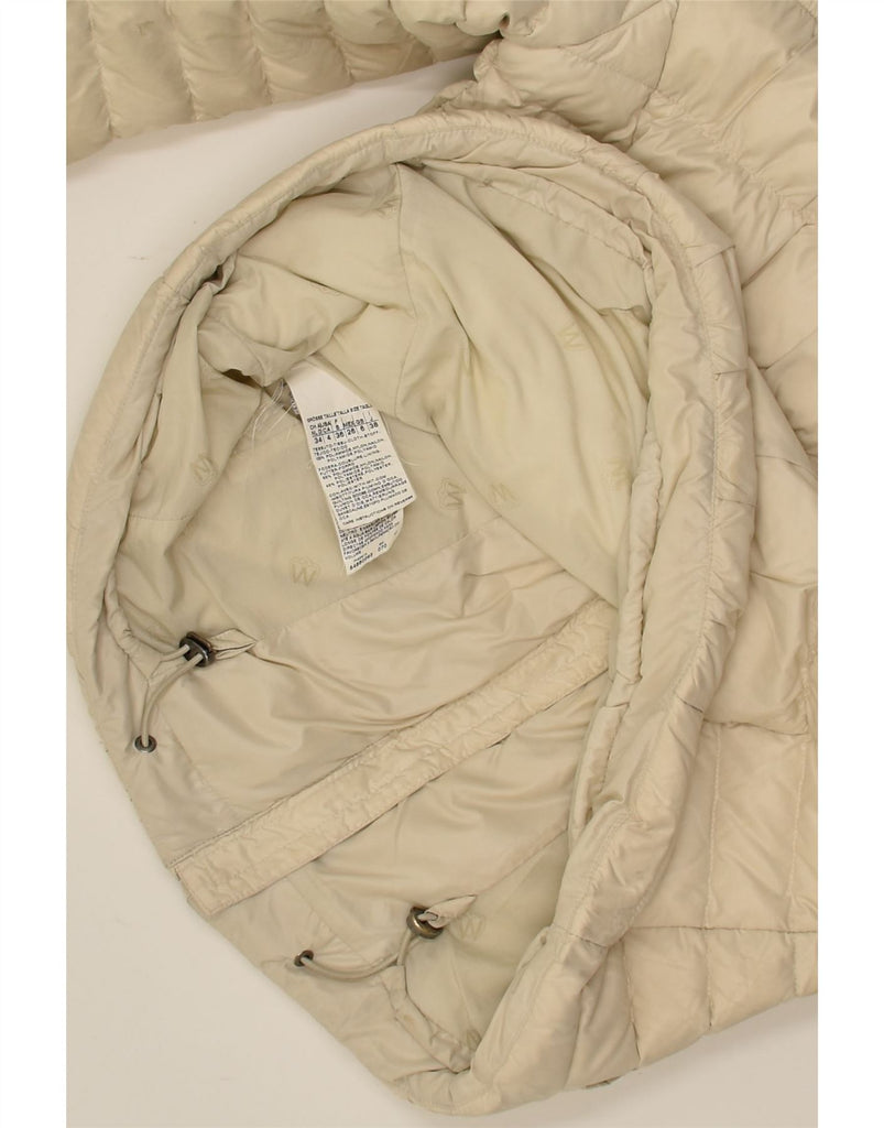 MAX MARA Womens Loose Fit Hooded Padded Jacket UK 6 XS Beige Polyamide | Vintage Max Mara | Thrift | Second-Hand Max Mara | Used Clothing | Messina Hembry 