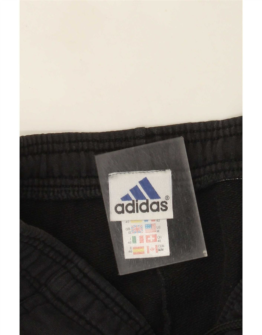 Adidas Womens Tracksuit Trousers UK 12 Medium Black Cotton