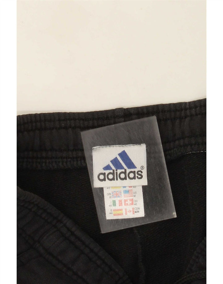 Adidas Womens Tracksuit Trousers UK 12 Medium Black Cotton