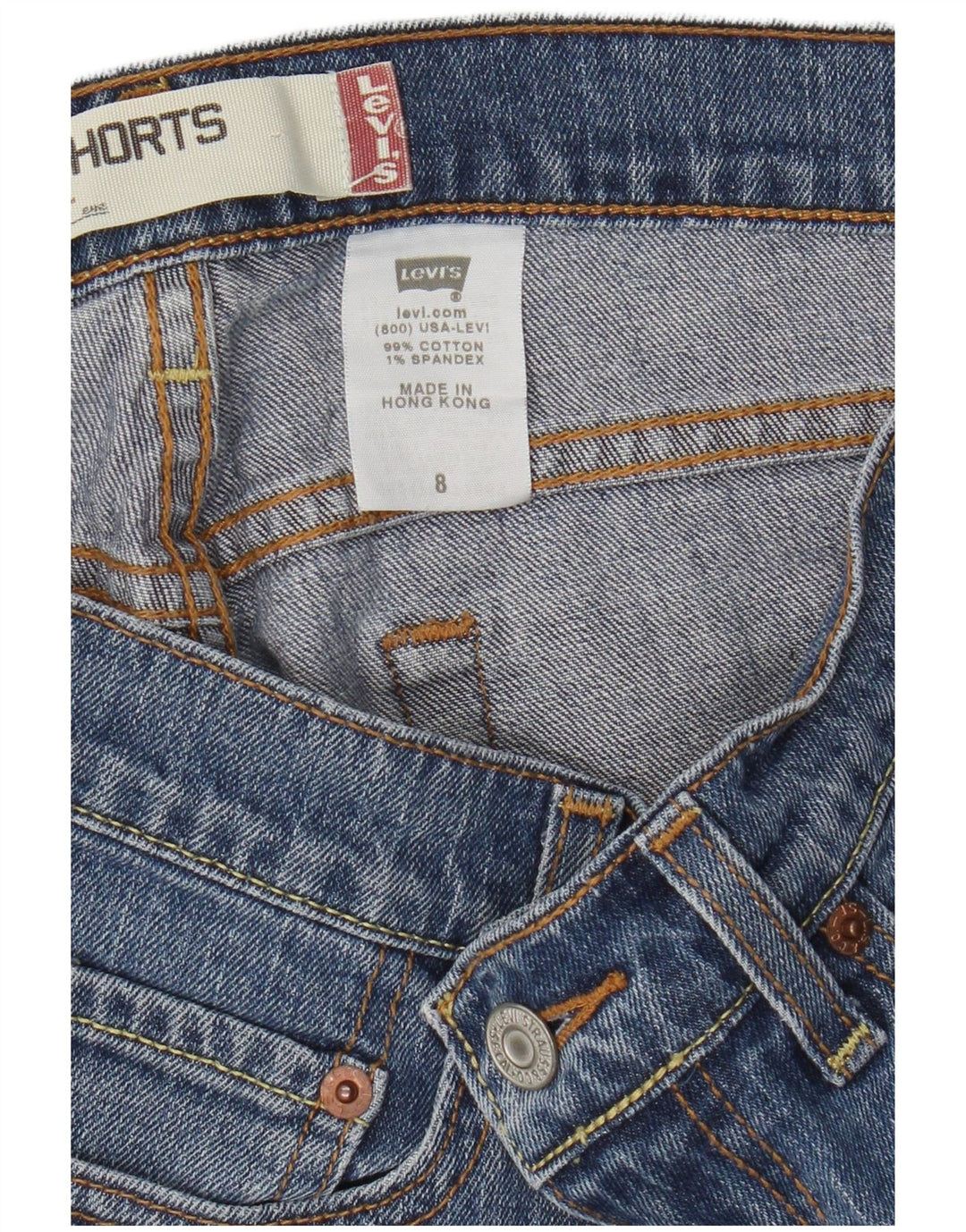 Levi's Womens 515 Denim Shorts US 8 Medium W30 Blue Cotton