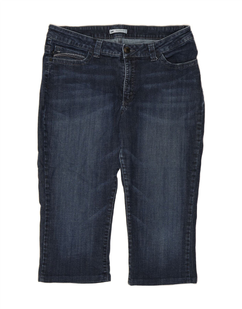 LEE Womens Slender Secret Capri Jeans US 18 2XL W36 L20 Navy Blue Cotton Vintage Lee and Second-Hand Lee from Messina Hembry 