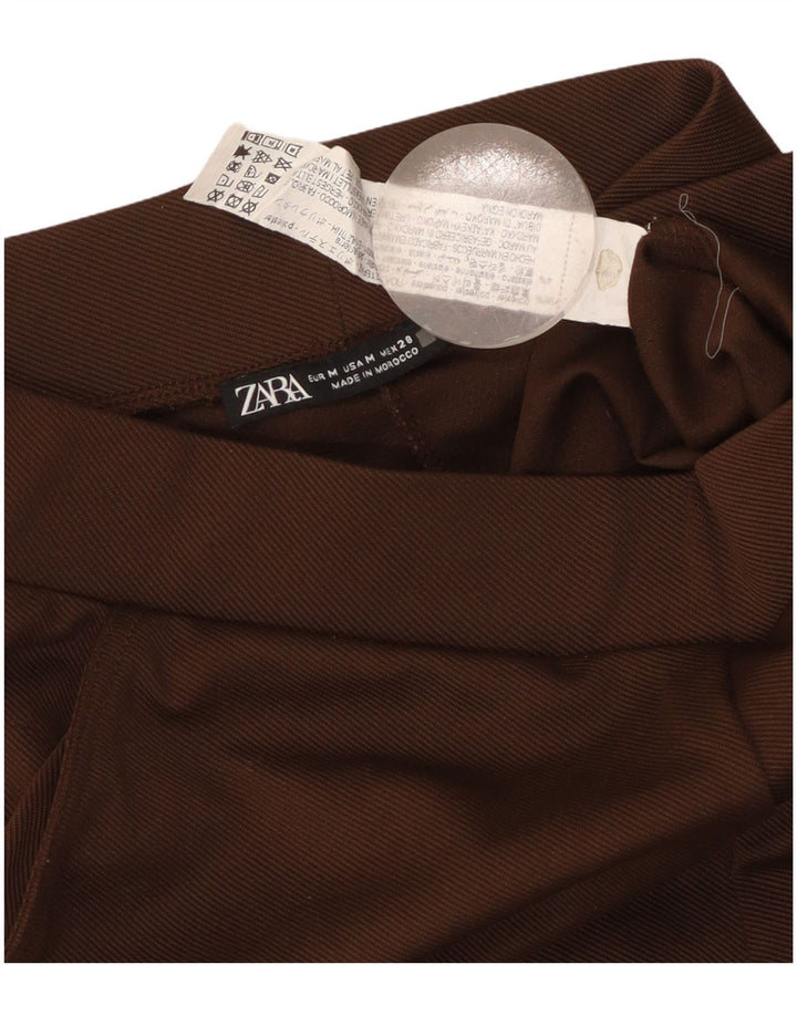Zara Womens Tracksuit Trousers Joggers UK 14 Medium  Brown Polyester