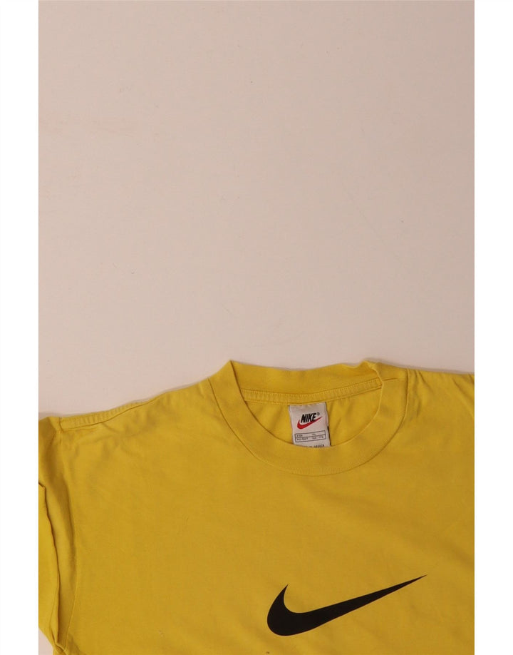 NIKE Boys Graphic T-Shirt Top 13-14 Years XL  Yellow Cotton