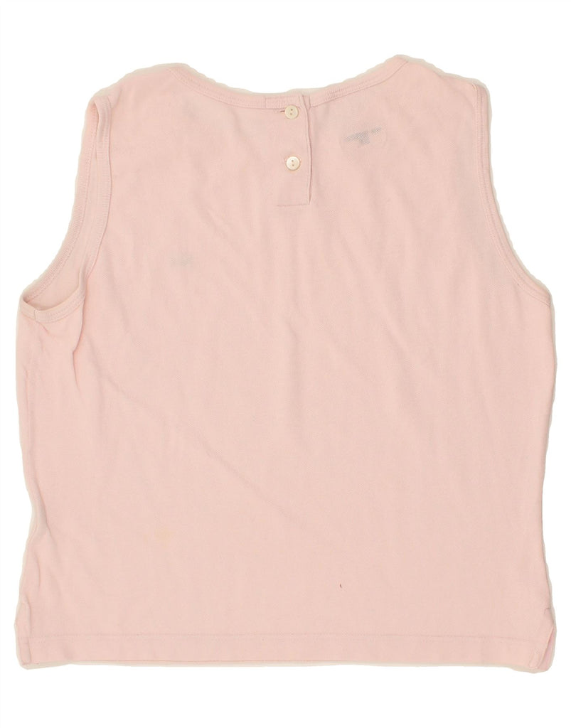 LACOSTE Womens Crop Top Size 42 Large Pink Cotton Vintage Lacoste and Second-Hand Lacoste from Messina Hembry 