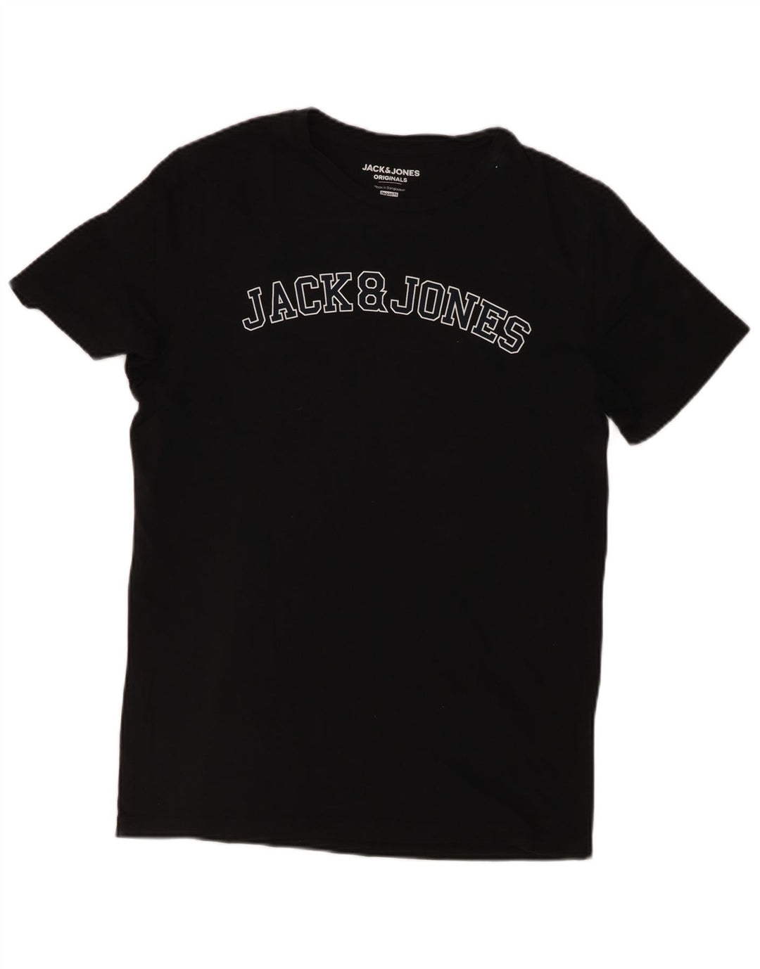Jack & Jones Mens Regular Fit Graphic T-Shirt Top Medium Black Cotton