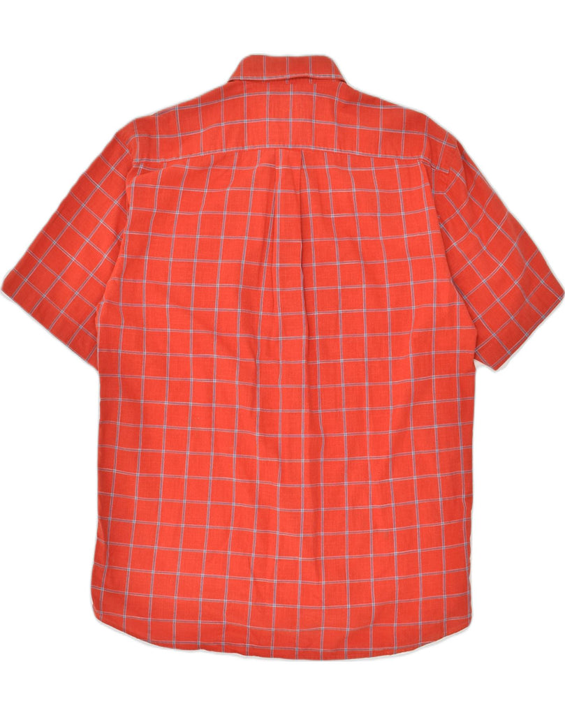 NAVIGARE Mens Short Sleeve Shirt Medium Red Check Cotton | Vintage Navigare | Thrift | Second-Hand Navigare | Used Clothing | Messina Hembry 