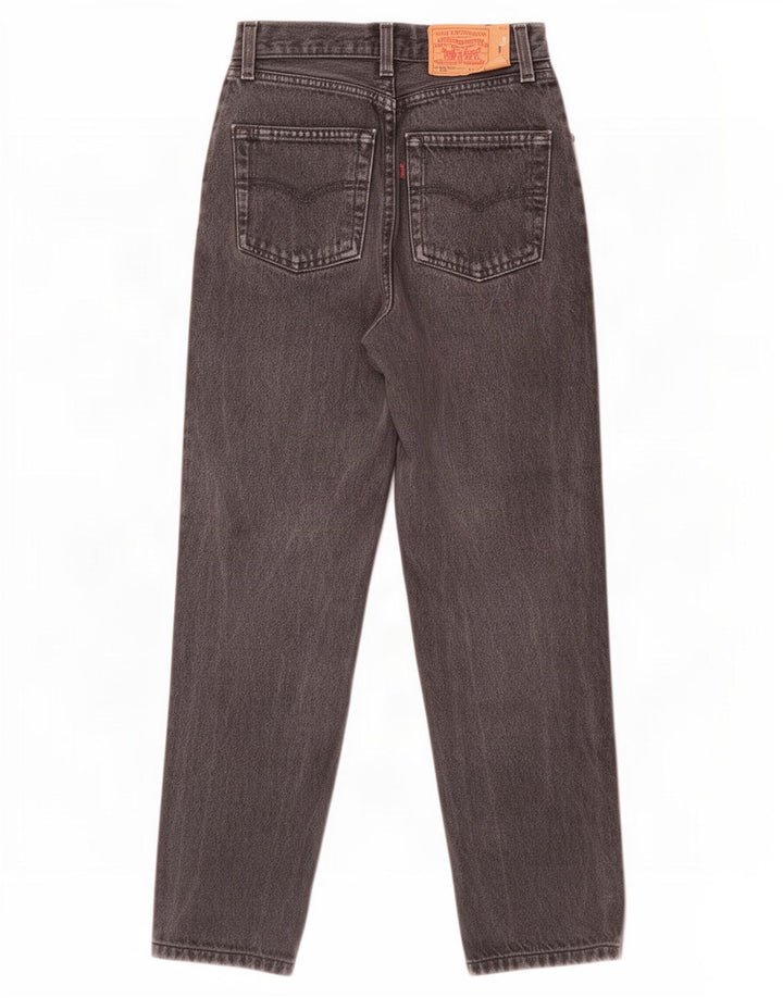 Levi's Womens 901 Distressed Straight Jeans W28 L27 Grey Cotton