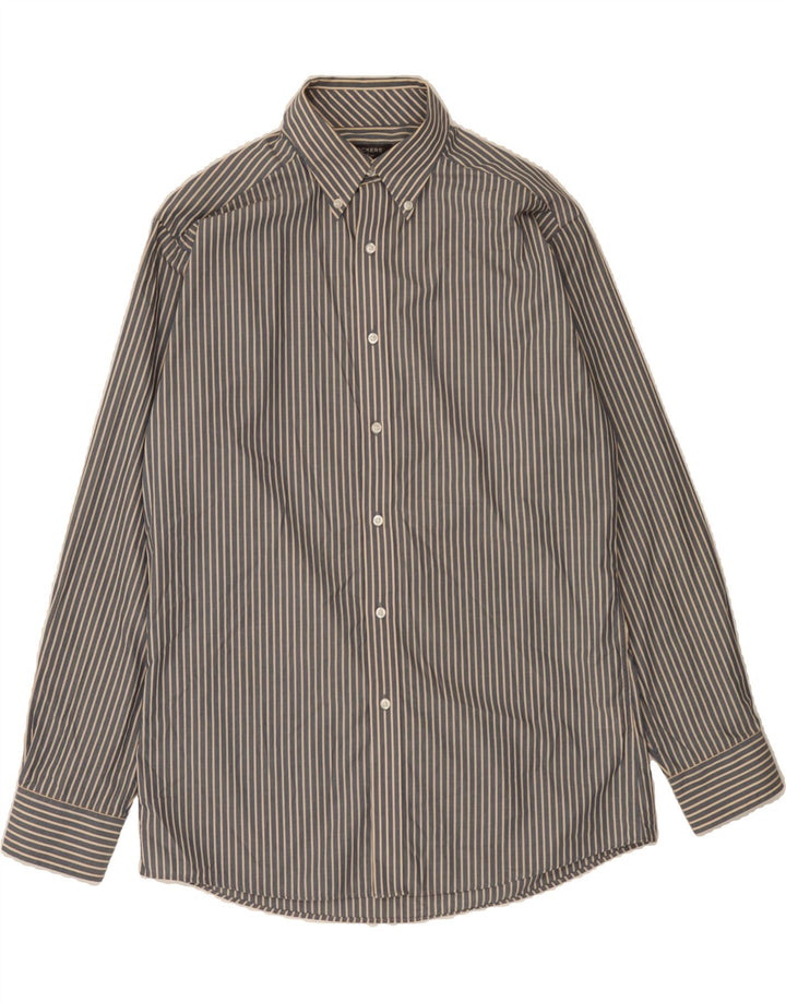 DOCKERS Mens Shirt Size 15 1/2 Medium Grey Pinstripe Cotton Vintage Dockers and Second-Hand Dockers from Messina Hembry 