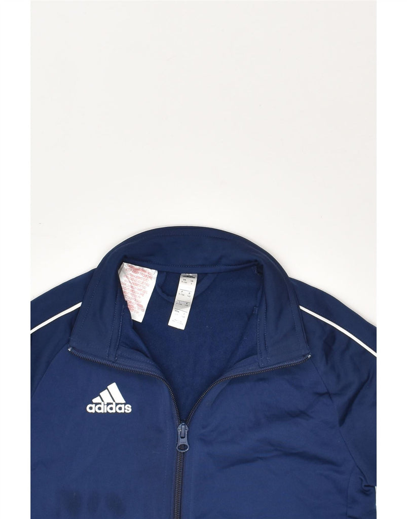 ADIDAS Boys Tracksuit Top Jacket 9-10 Years Navy Blue Polyester | Vintage Adidas | Thrift | Second-Hand Adidas | Used Clothing | Messina Hembry 