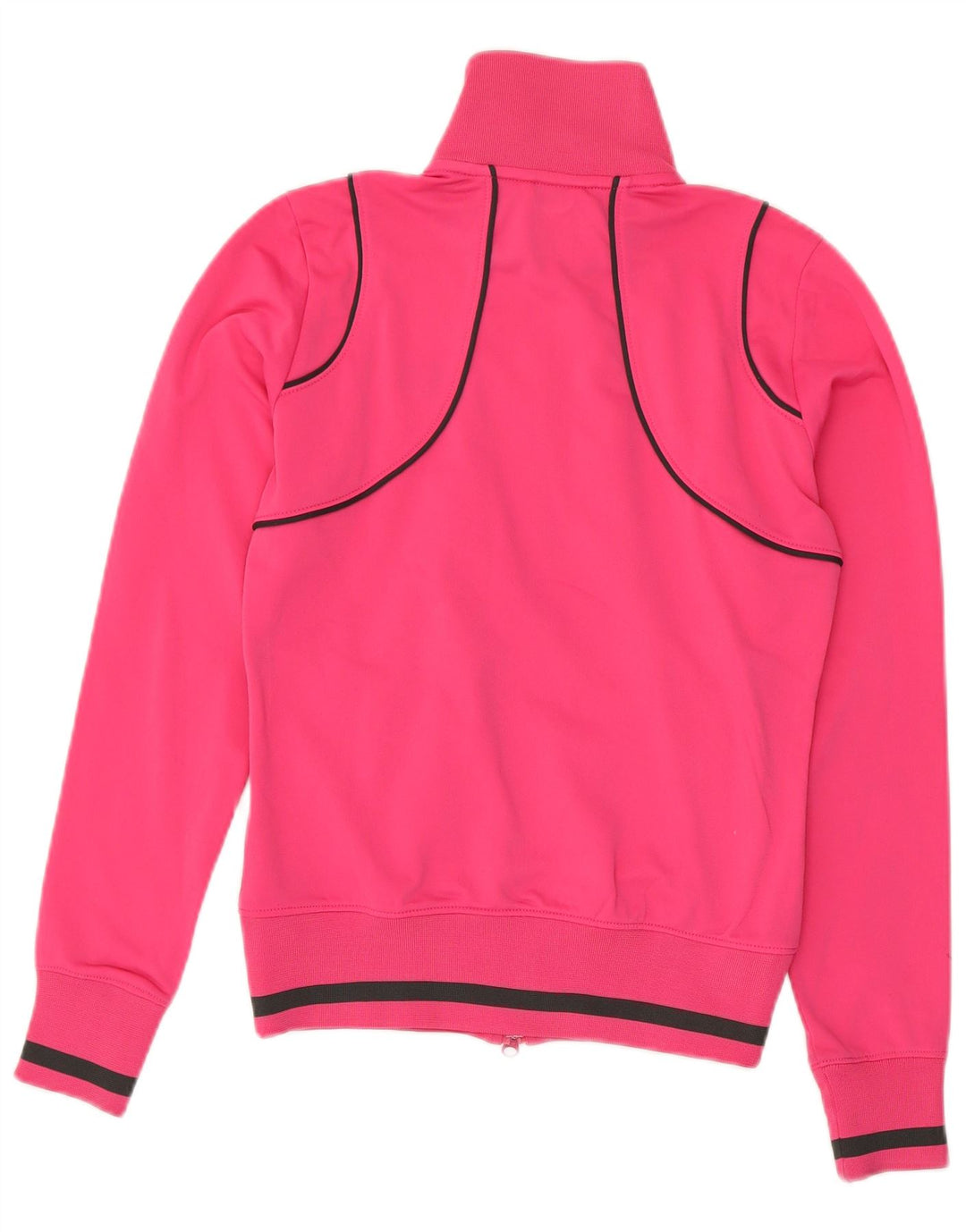 Nike Womens Tracksuit Top Jacket UK 8/10 Small Pink Colourblock Polyester