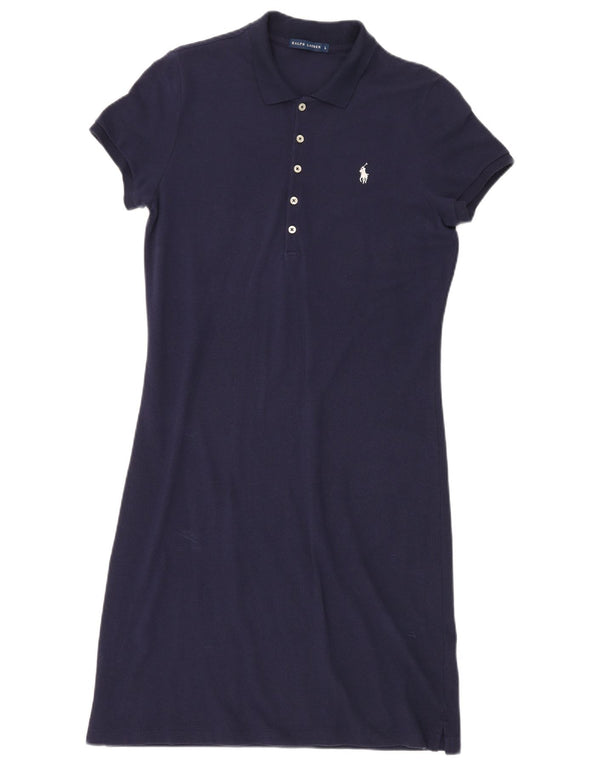 Ralph Lauren Womens Polo Dress UK 14 Large Navy Blue Cotton