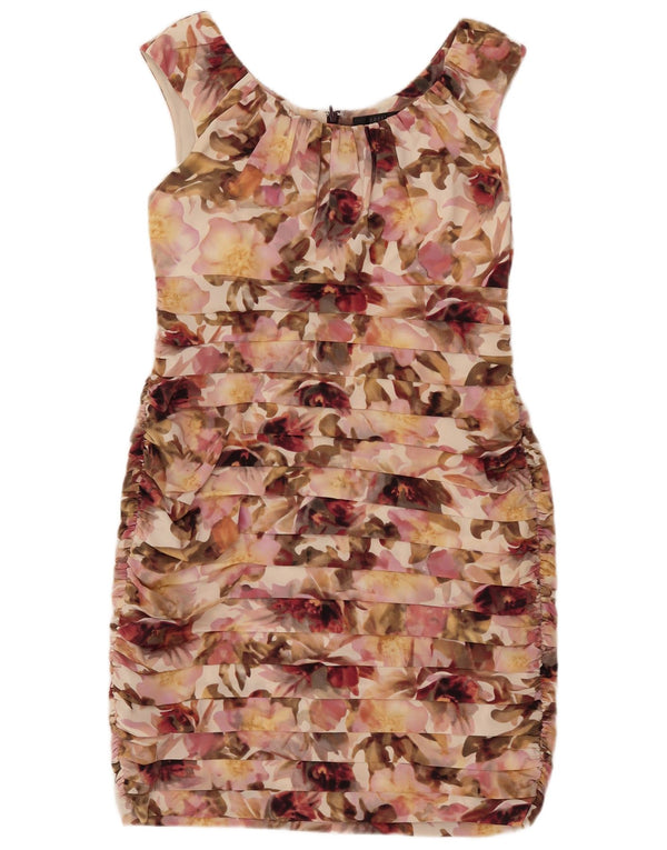 Coast Womens Sleeveless Sheath Dress UK 16 Large Multicoloured Floral