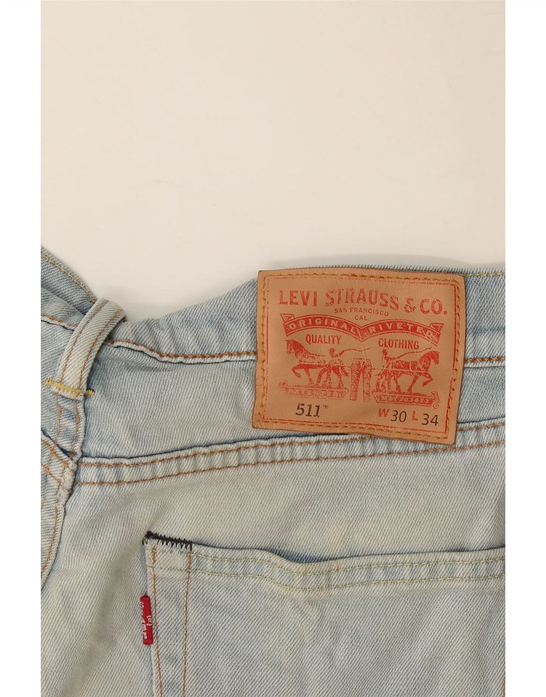 Levi's Womens 511 Slim Jeans W30 L34 Blue Cotton
