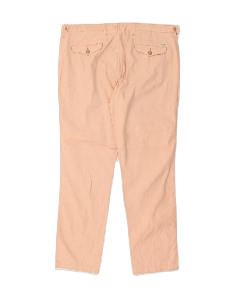 MASSIMO DUTTI Womens Straight Chino Trousers W36 L29 Pink Cotton | Vintage Massimo Dutti | Thrift | Second-Hand Massimo Dutti | Used Clothing | Messina Hembry 