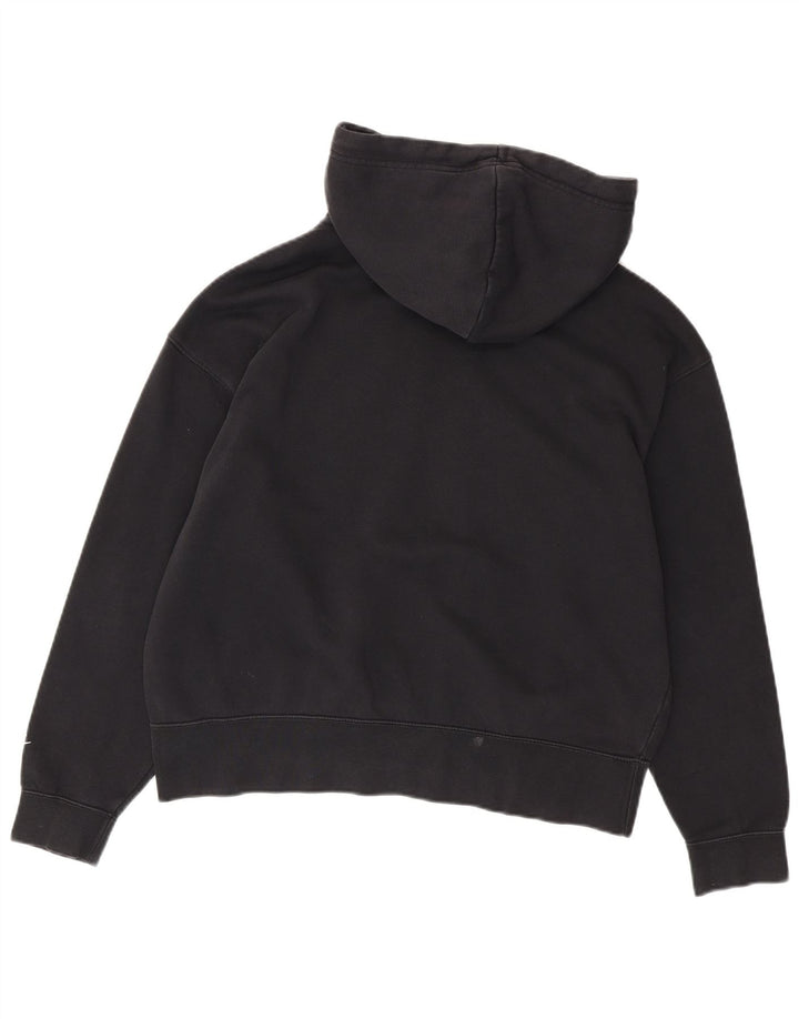 NIKE Mens Graphic Hoodie Jumper Medium Black Cotton