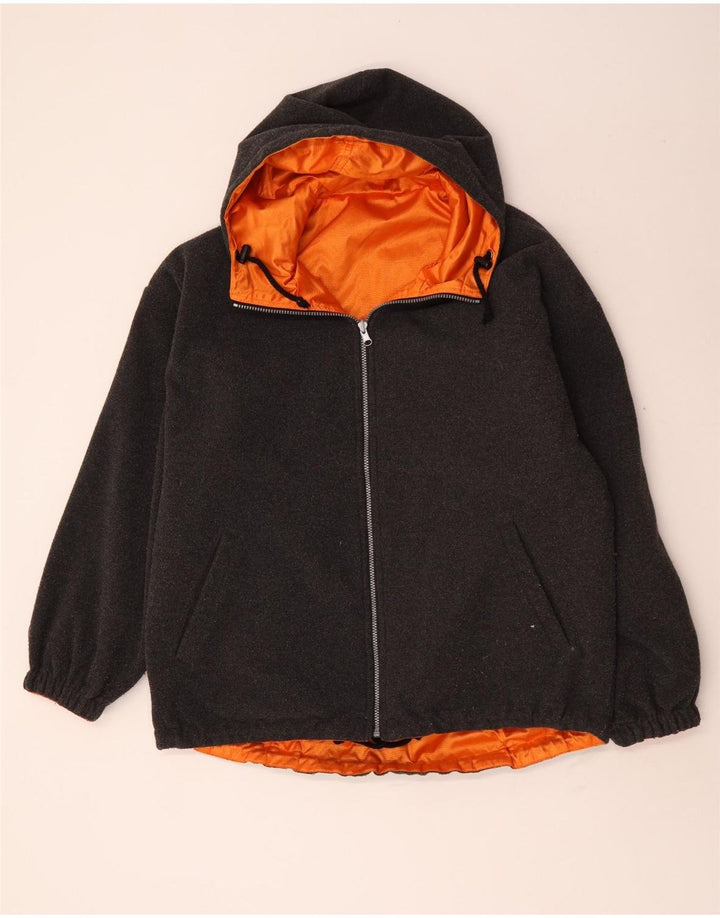 Vintage Boys Hooded Reversible Ski Jacket 15-16 Years Orange Nylon